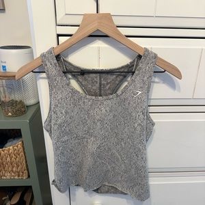 Grey gym shark tank top